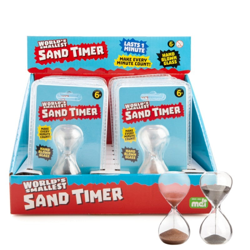 Tiny 6cm Hourglass Timer - 1 Minute Duration, Black & Copper Sand Colors - SuperSaverAU - view 1