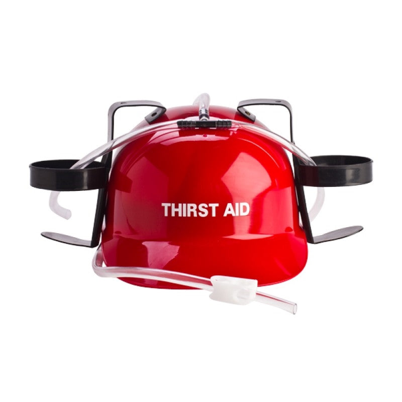 Thirst Aid Drinking Hat - Portable Emergency Kit for 2 Cans, Adjustable Band - SuperSaverAU - view 1