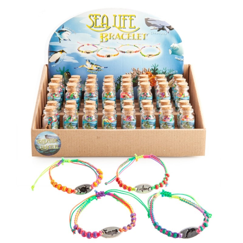 Handmade Sea Animal Charm Bracelet with Neon Rainbow Cord - SuperSaverAU - view 1