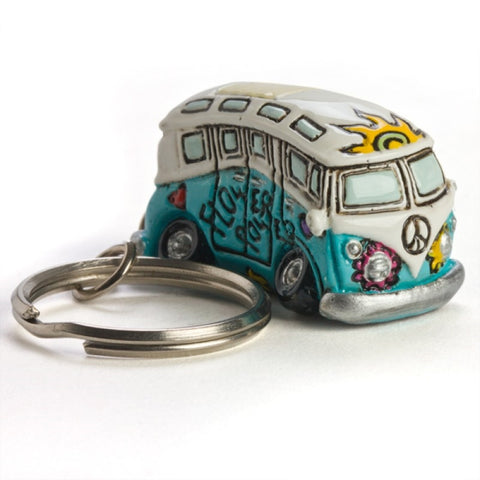 Premium Combi Van Flower Power Keyring