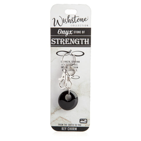 Wishstone Collection Onyx Key Charm with Lobster Claw Attachment