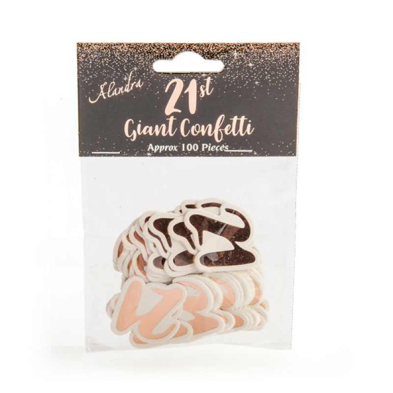 21st Rose Gold Giant Confetti (100 pcs) - SuperSaverAU - view 1