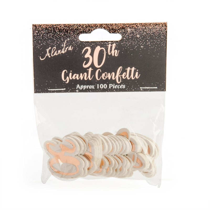 30th Rose Gold Giant Confetti (100 pcs) - SuperSaverAU - view 1