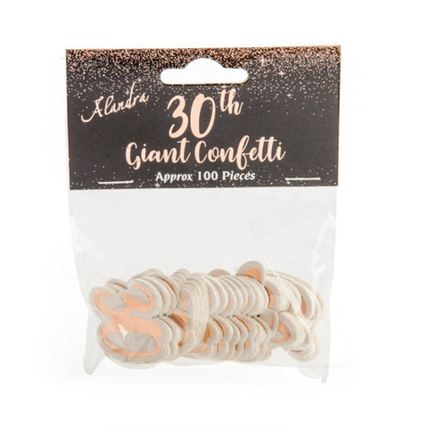 30th Rose Gold Giant Confetti (100 pcs) - SuperSaverAU - view 1