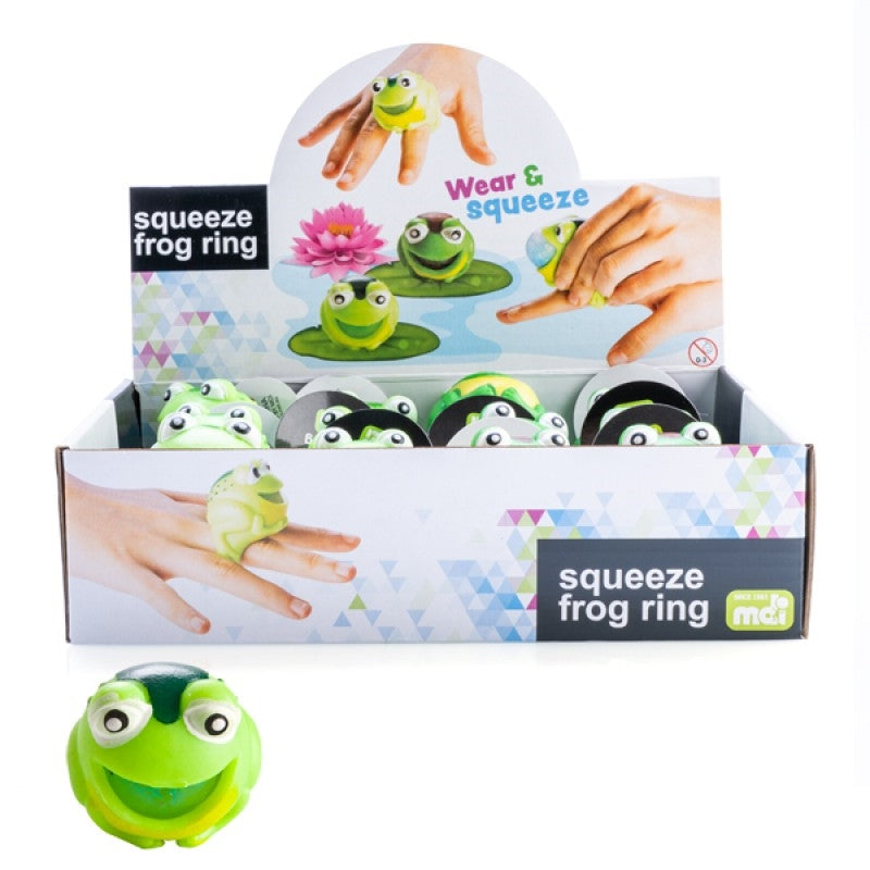Squishy Frog Ring - Glitter Squeeze Toy for Kids, Fun Finger Accessory - SuperSaverAU - view 1