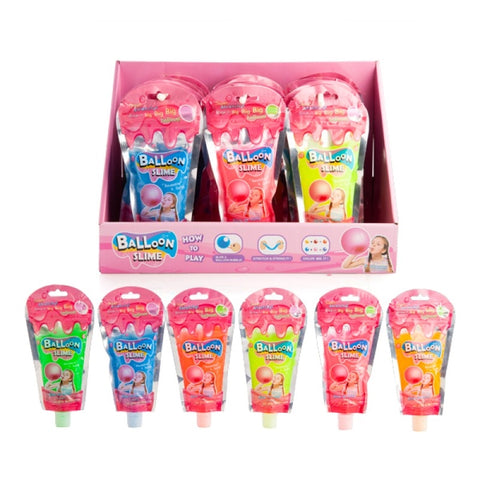 Balloon Slime with Straw - 3 Assorted Bright Colours, Fun Gooey Toy - SuperSaverAU - view 1