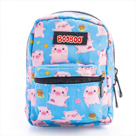 Pig BooBoo Mini Backpack Cute Pig Print Elastic Straps Carabiner Clip - SuperSaverAU - view 1