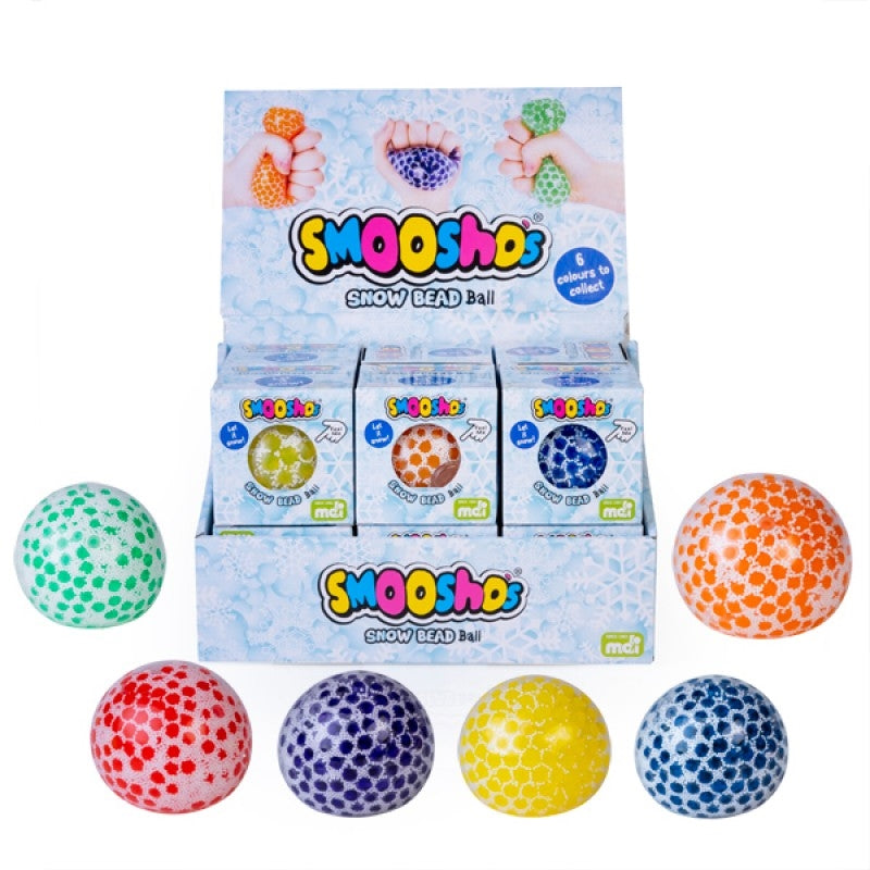 Gel Bead Snow Smooshos Ball - Squishy, Bouncy, Dual-Layered Texture, 1 Piece - SuperSaverAU - view 1