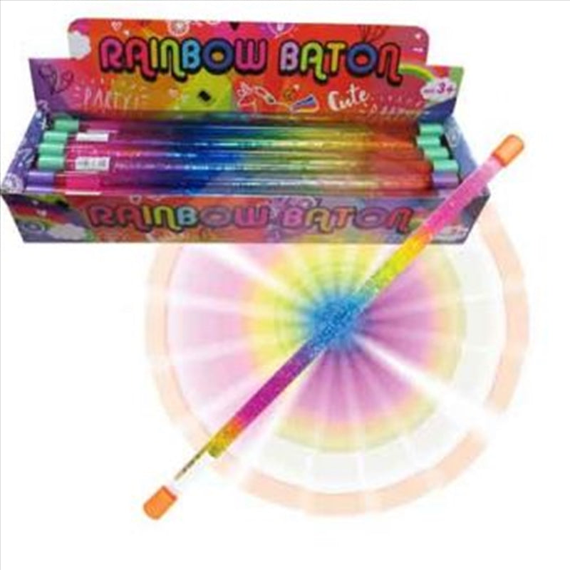 Glitter Rainbow Baton 45cm - Mesmerizing Glitter Cascade for Kids - SuperSaverAU - view 1