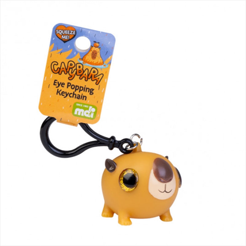 Capybara Clip-On Keychain 49x39x42mm with Sparkly Eyes - Cute & Quirky - SuperSaverAU - view 1