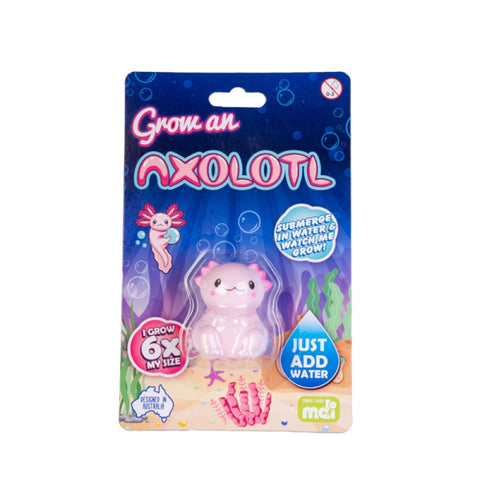 Grow Axolotl - Adorable Water-Growing Toy, Expands Up to 6 Times Size - SuperSaverAU - view 1