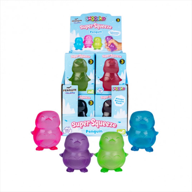 Smoosho Super Squeeze Penguin - Solid & Squishy, Collectible Toy - SuperSaverAU - view 1
