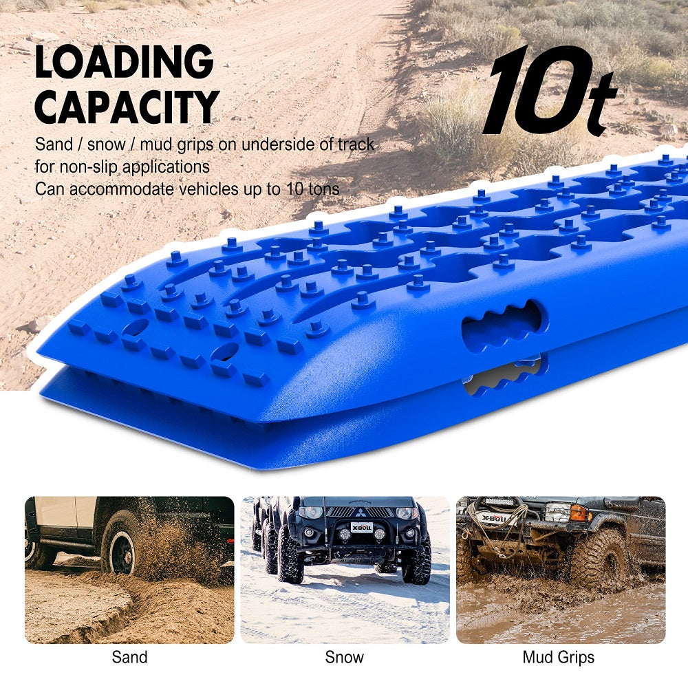 X-BULL 5T Hitch Recovery Receiver with Gen2.0 Recovery Tracks - Blue