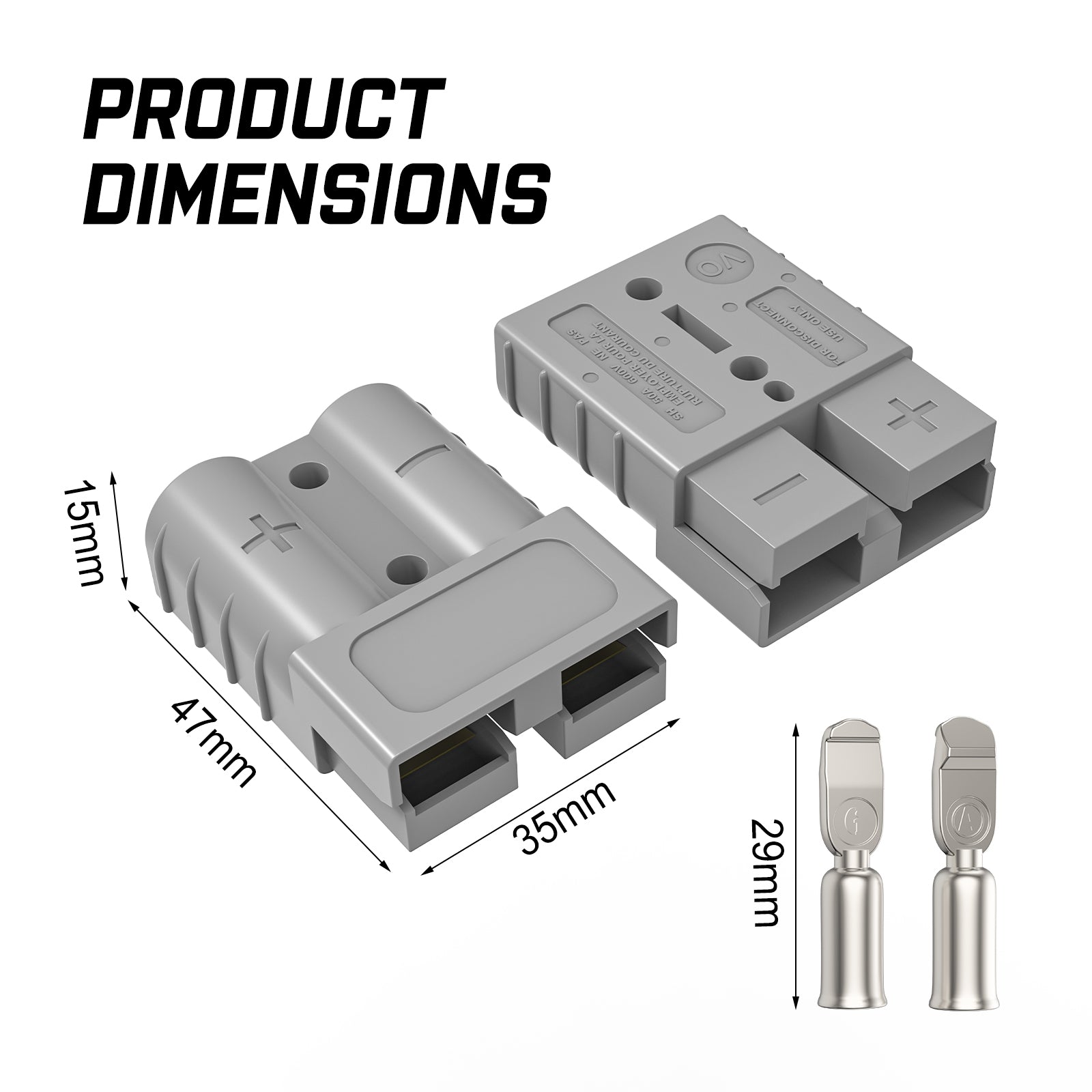 X-BULL 50A Anderson Style Plug Connectors - 10 Pack
