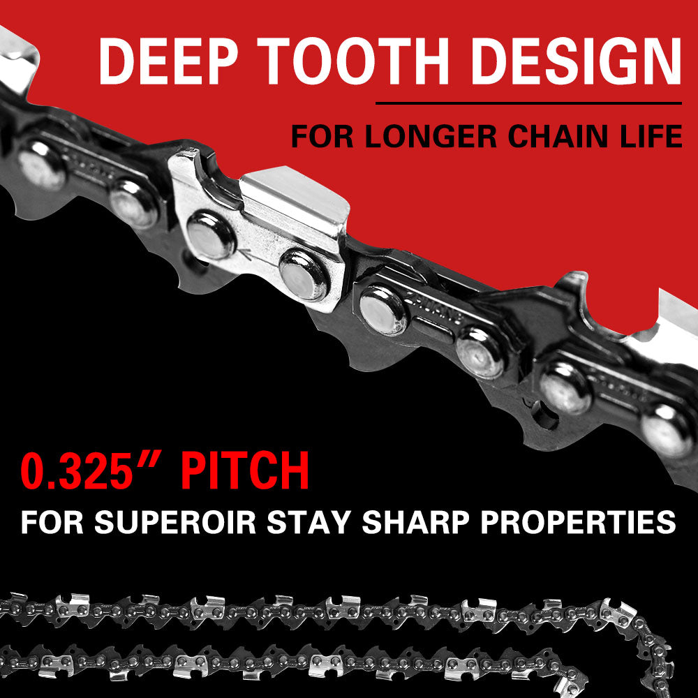 X-BULL 20'' Chainsaw Bar and Chain 0 .325 Pitch Gauge 76 Link Universal - SuperSaverAU - view 4