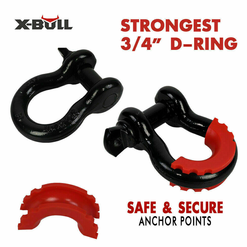 X-BULL 11 Piece 4WD Winch Recovery Kit Black