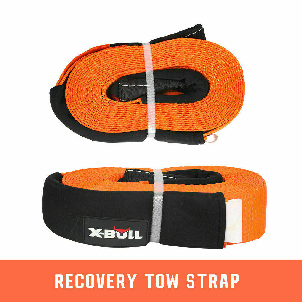 X-BULL 11 Piece 4WD Winch Recovery Kit Black