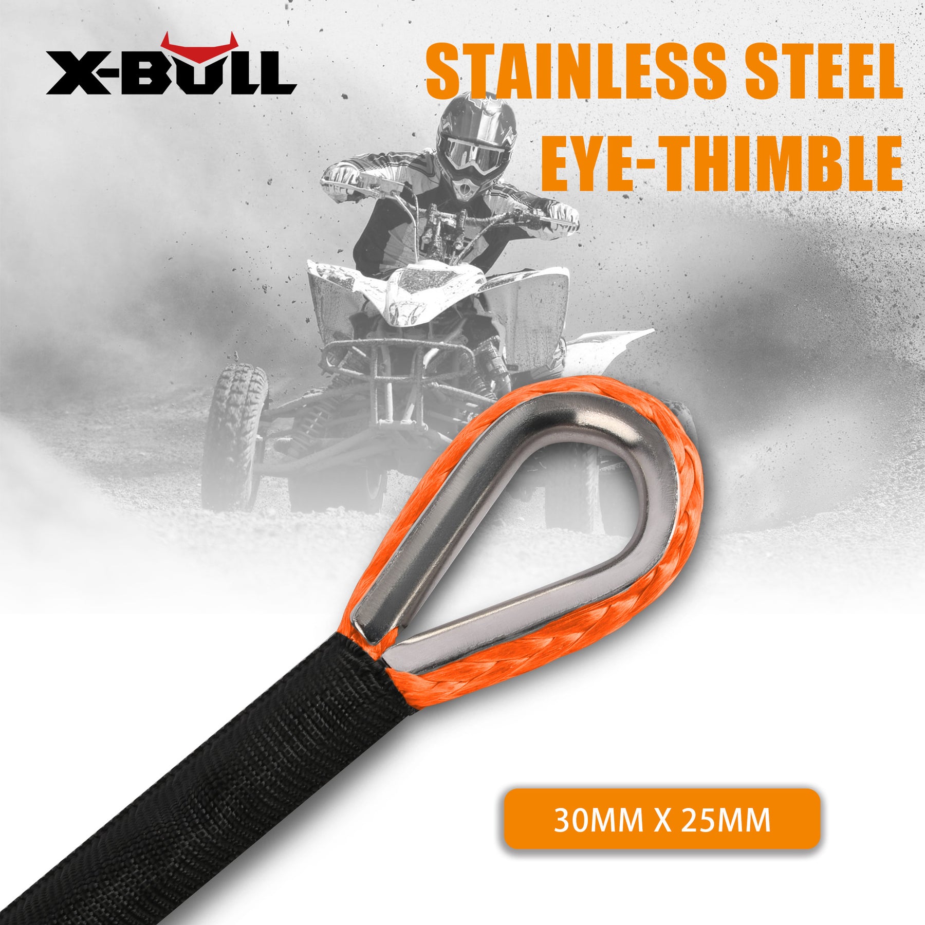 X-BULL 5.5mm x 13m Dyneema Synthetic Winch Rope
