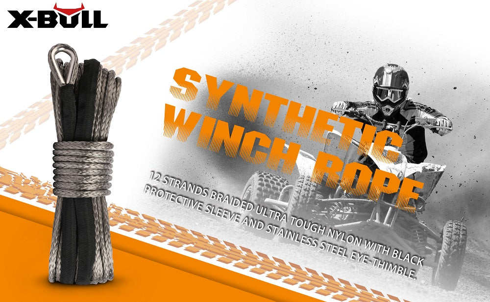 X-BULL 5.5mm x 13m Synthetic Winch Rope 4WD Recovery