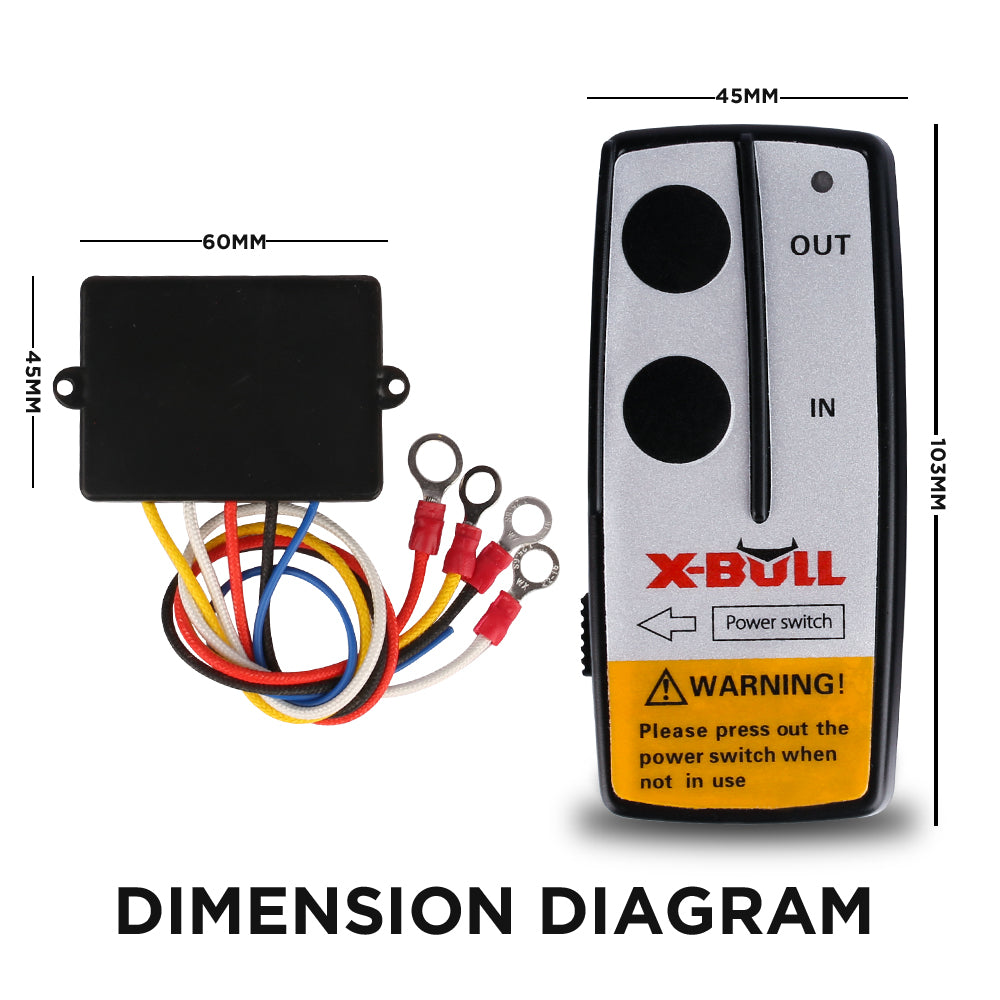 X-BULL 2x Wireless Winch Remote Control 12V 150ft