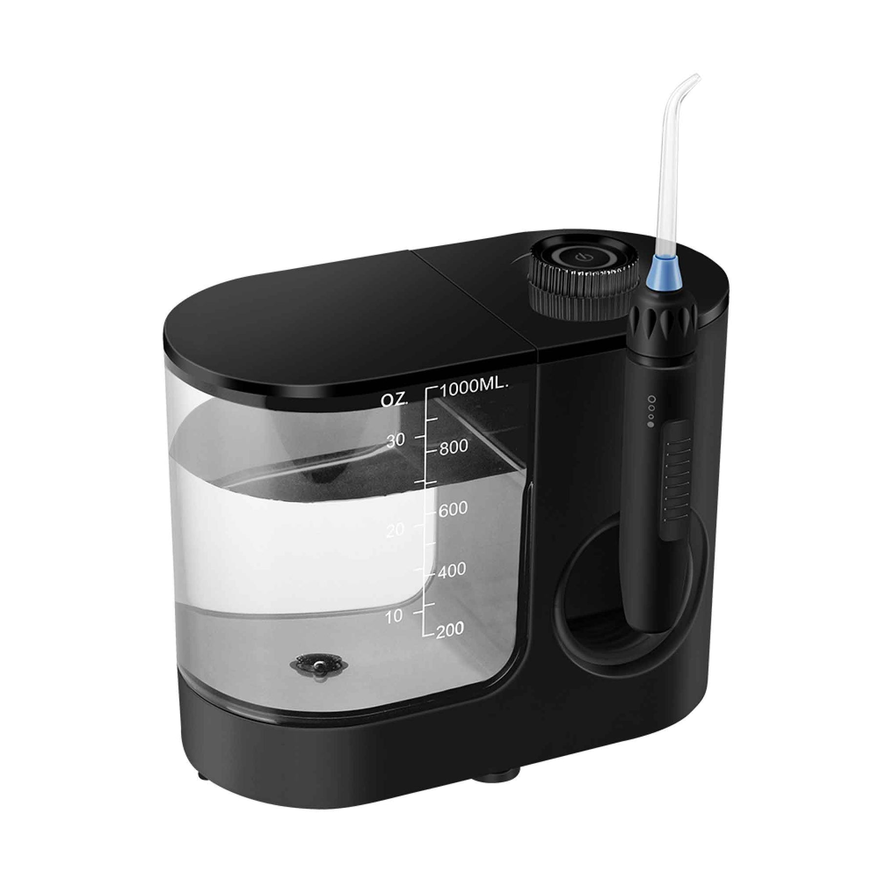 Water Jet Black Dental Flosser 1000ml Electric Oral Pressure Irrigator with 5 Tips - SuperSaverAU - view 1