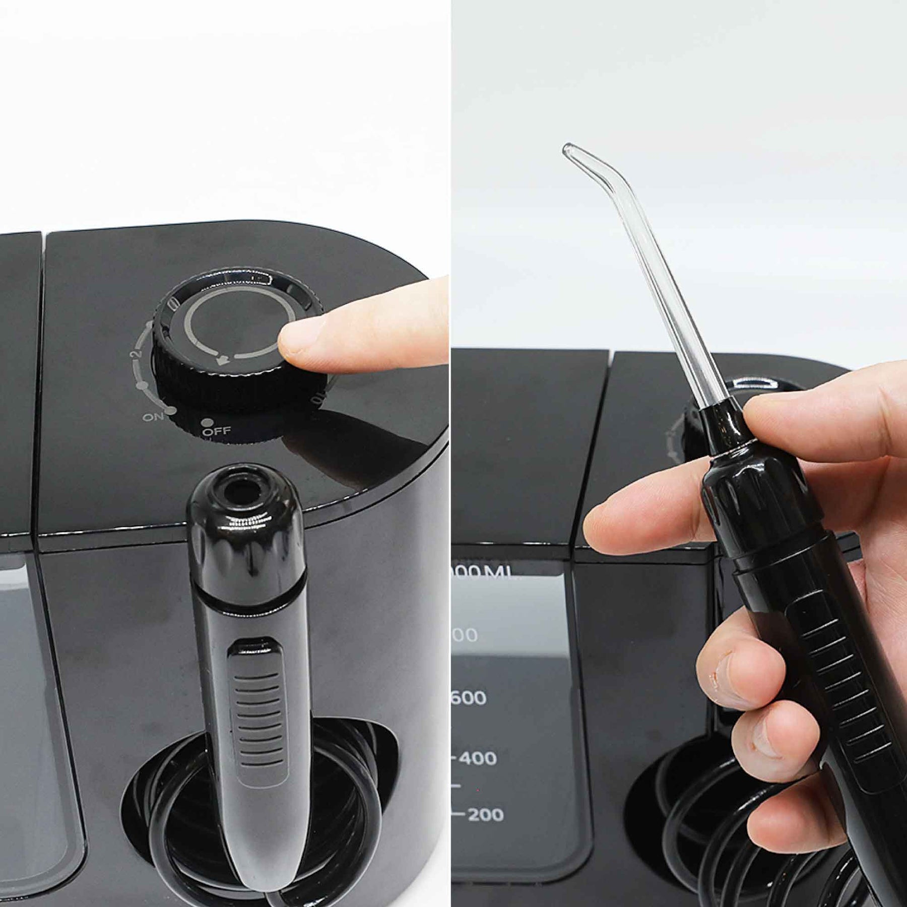Water Jet Black Dental Flosser 1000ml Electric Oral Pressure Irrigator with 5 Tips - SuperSaverAU - view 4