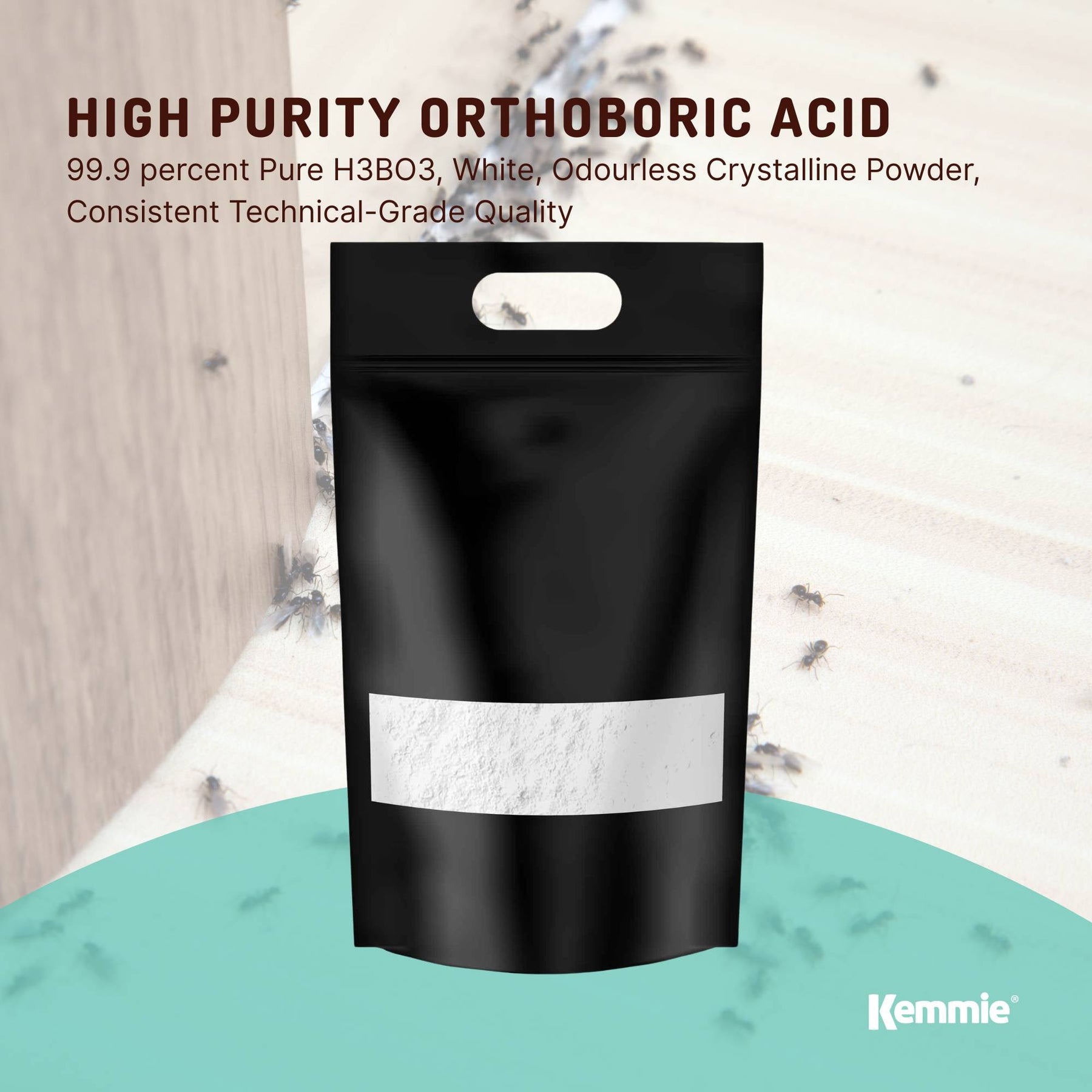 Boric Acid Powder 10Kg - High Purity, Fully Soluble, Pest Control for Ants & Cockroaches - SuperSaverAU - view 2