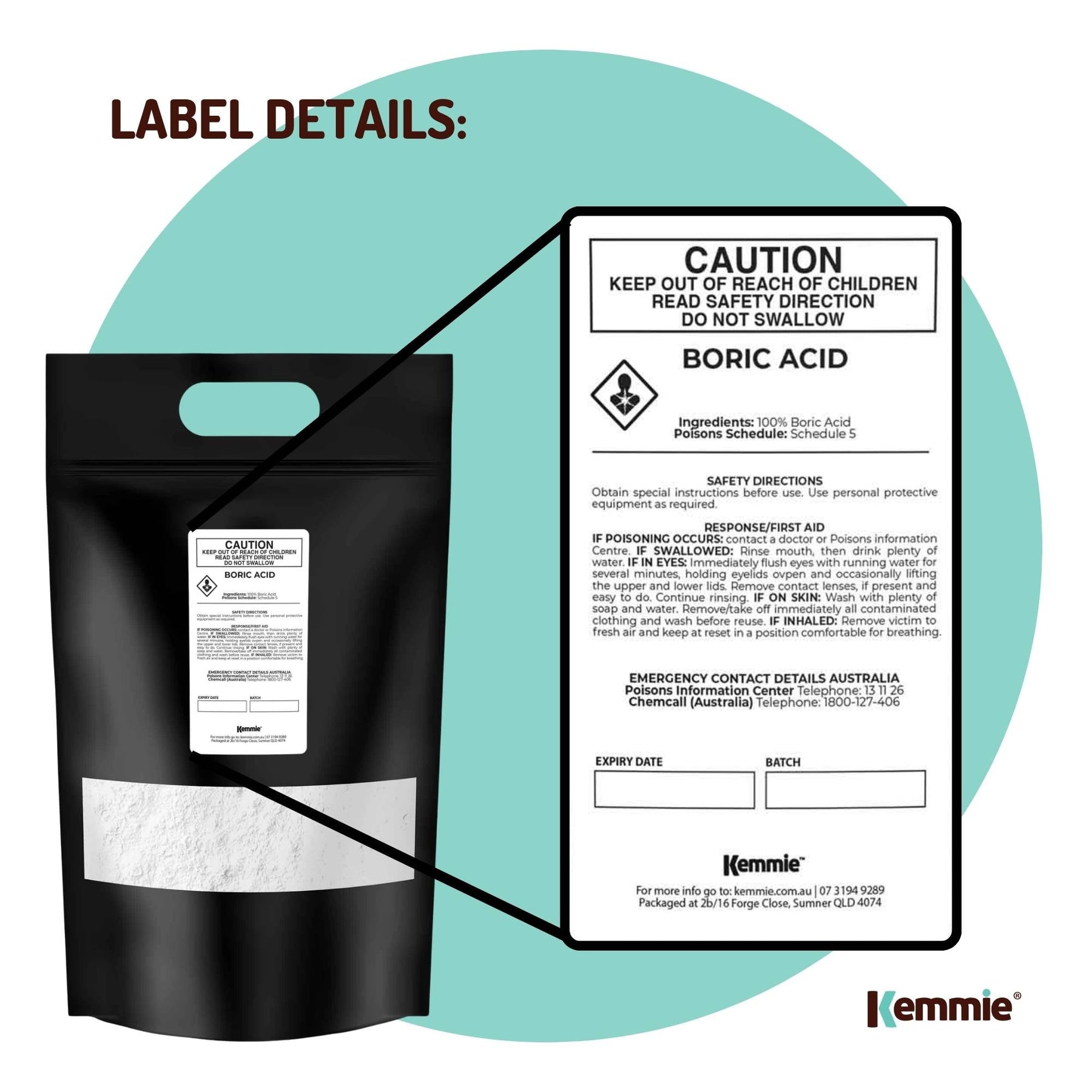 Boric Acid Powder 10Kg - High Purity, Fully Soluble, Pest Control for Ants & Cockroaches - SuperSaverAU - view 9
