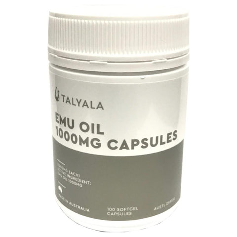 Emu Oil Capsules Pure 100 x 1000mg - Eczema Cholesterol Skin Hair Pain Arthritis - SuperSaverAU - view 1
