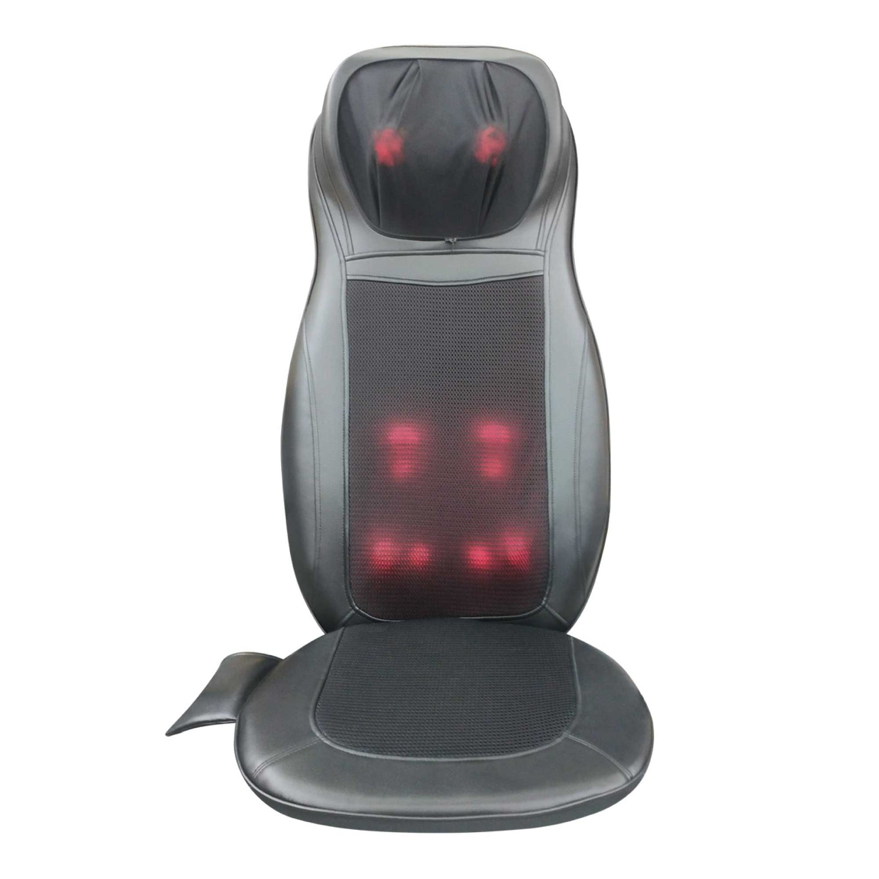 Shiatsu Kneading Heat Massage Cushion with Vibration for Chair and Car Seat Black - SuperSaverAU - view 1