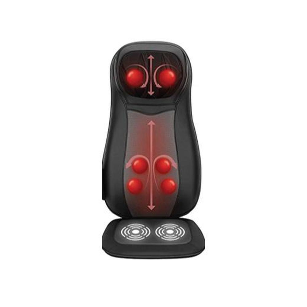 Shiatsu Kneading Heat Massage Cushion with Vibration for Chair and Car Seat Black - SuperSaverAU - view 5
