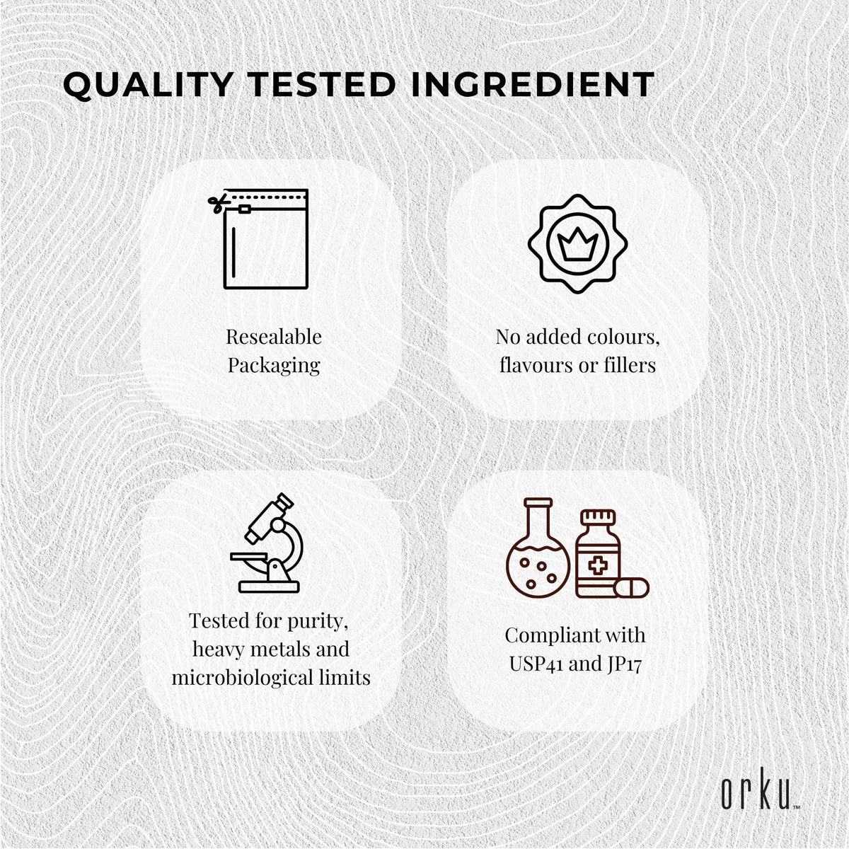 Orku 20Kg Taurine Powder Pure Pharmaceutical Food Grade Supplement