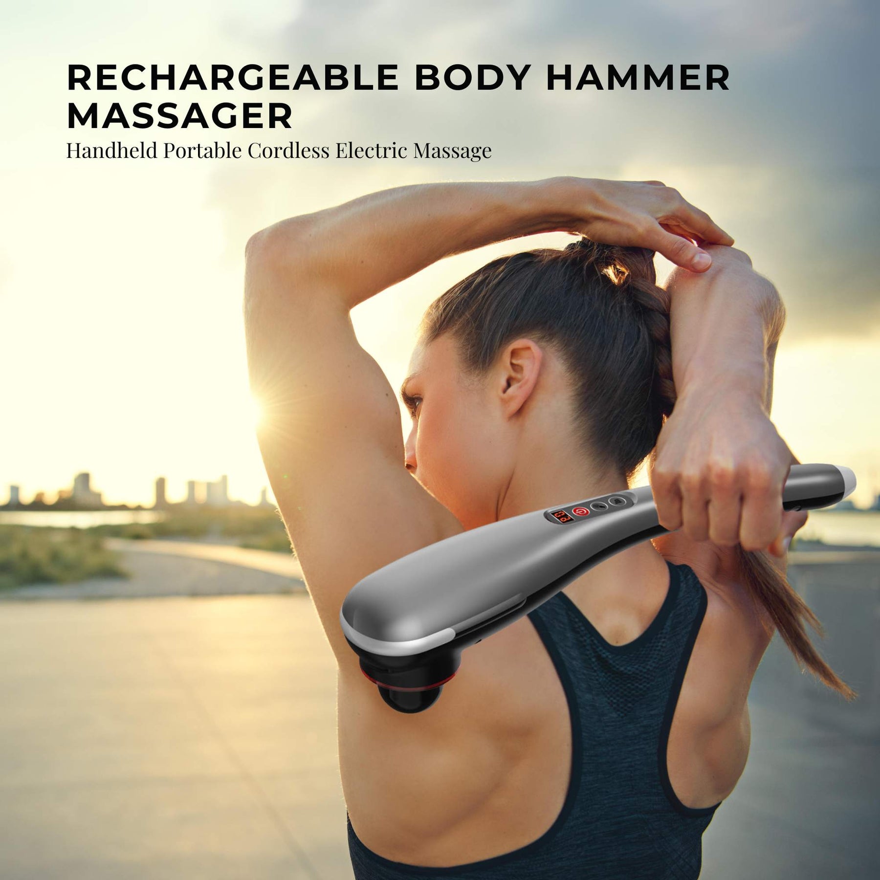 Rechargeable Body Hammer Massager - Handheld Portable Cordless Electric Massage - SuperSaverAU - view 2