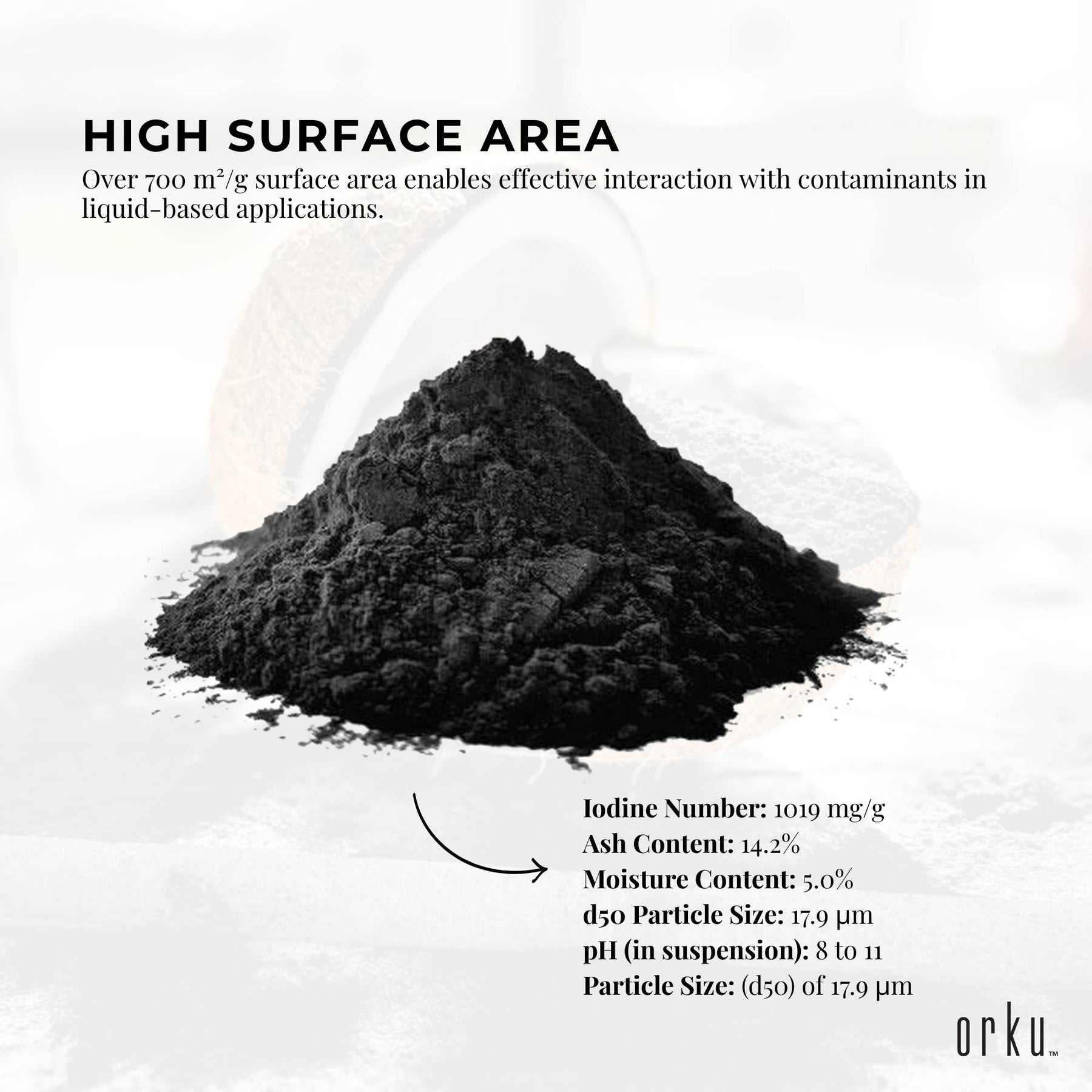 Orku 2Kg Activated Carbon Powder Coconut Charcoal - Water Filtration - SuperSaverAU - view 4