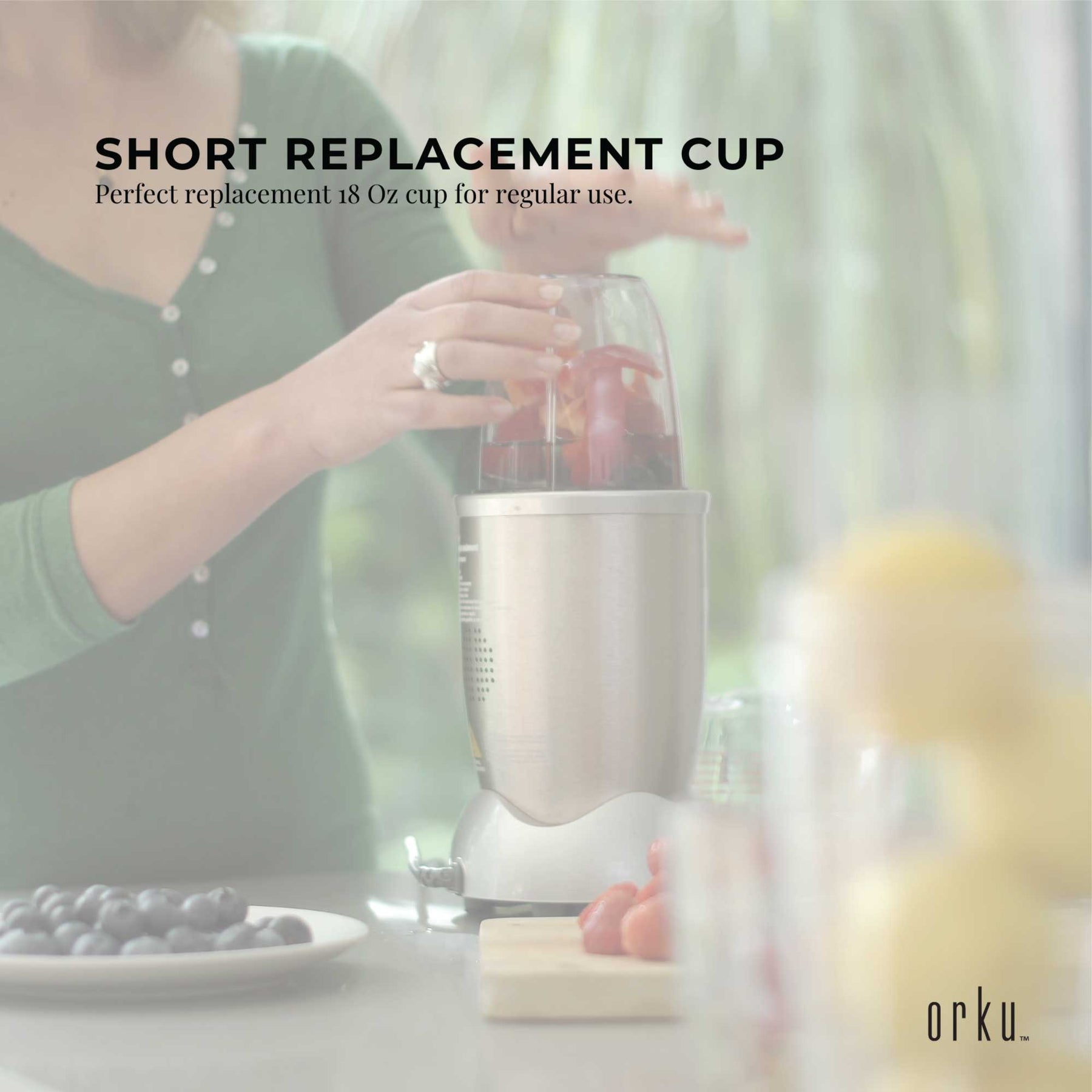 For Nutribullet Small Short Little 18 Oz Cup - For 600W + 900W Model Replacement - SuperSaverAU - view 2