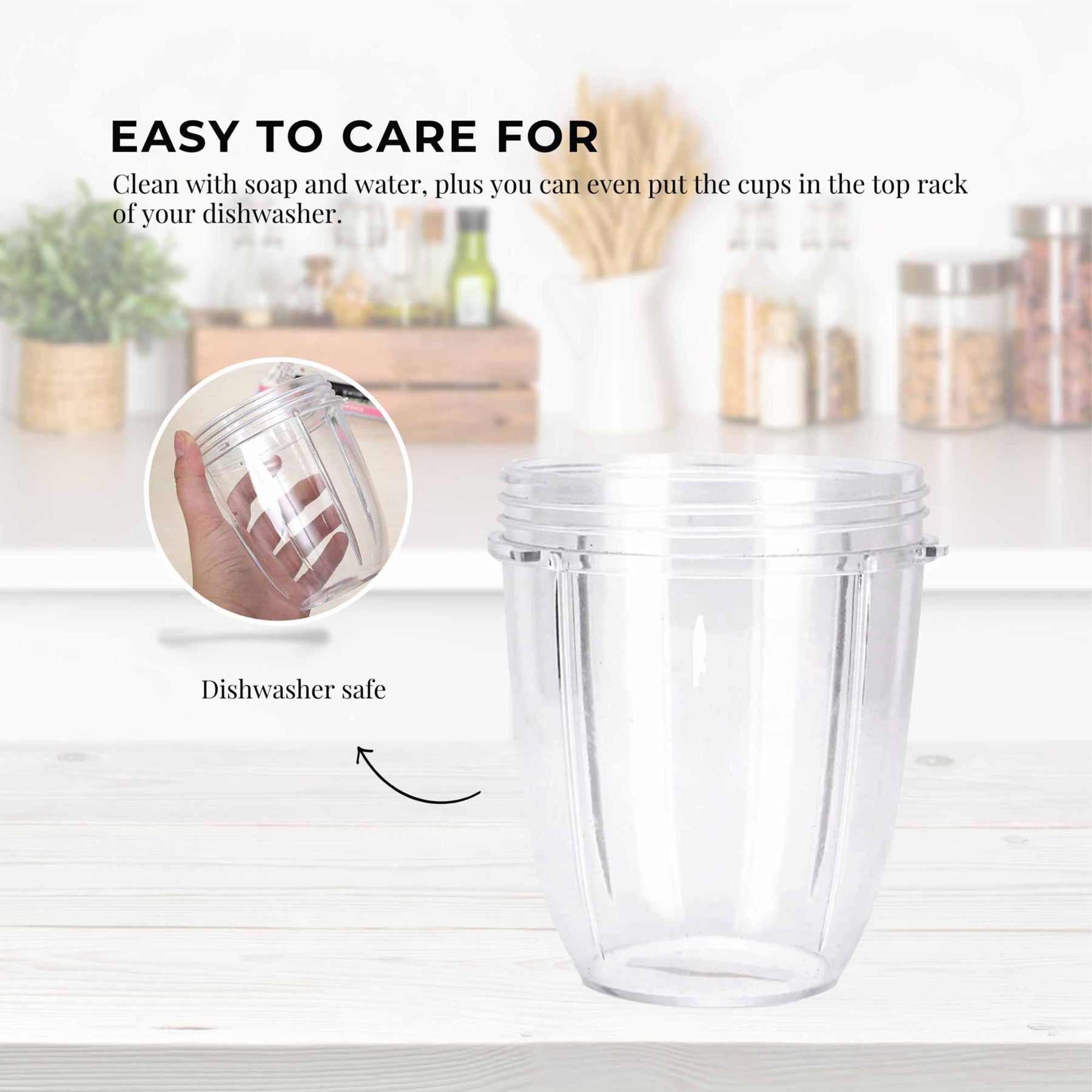 For Nutribullet Small Short Little 18 Oz Cup - For 600W + 900W Model Replacement - SuperSaverAU - view 4