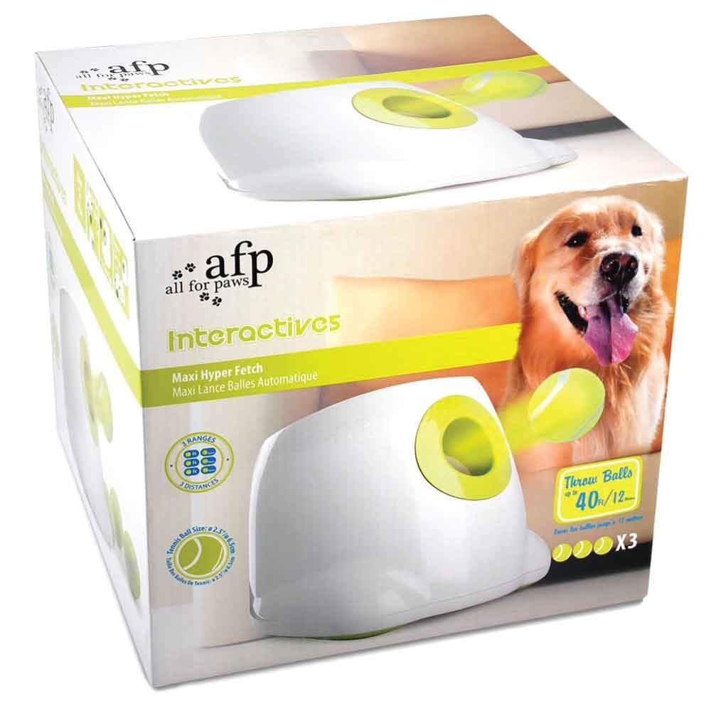 All For Paws Hyper Fetch Dog Toy Maxi - Automatic Ball Launcher, 3 Tennis Balls, Rechargeable - SuperSaverAU - view 2
