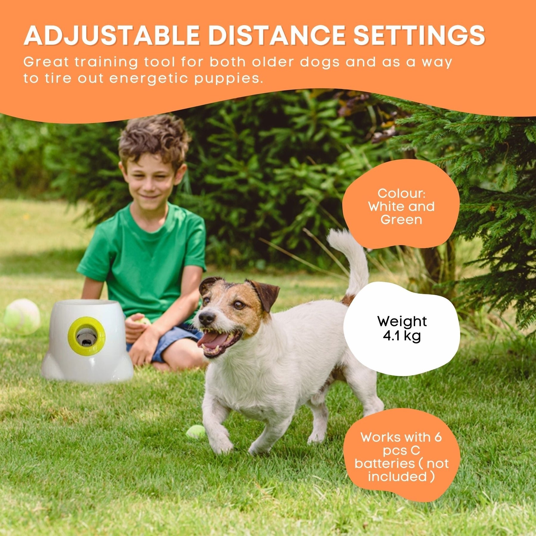 All For Paws Hyper Fetch Dog Toy Maxi - Automatic Ball Launcher, 3 Tennis Balls, Rechargeable - SuperSaverAU - view 6