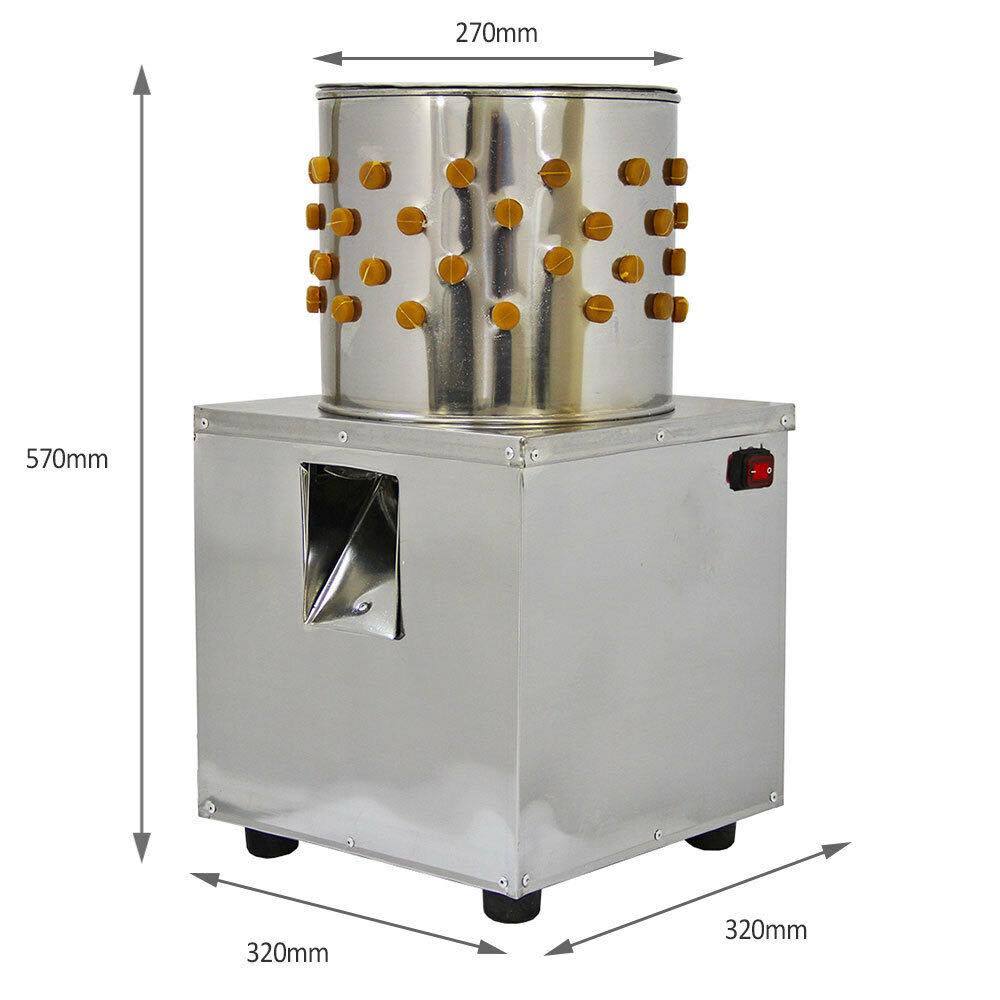 Stainless Steel 300mm Bird Feather Plucker Machine - 10 Quail Capacity - SuperSaverAU - view 9