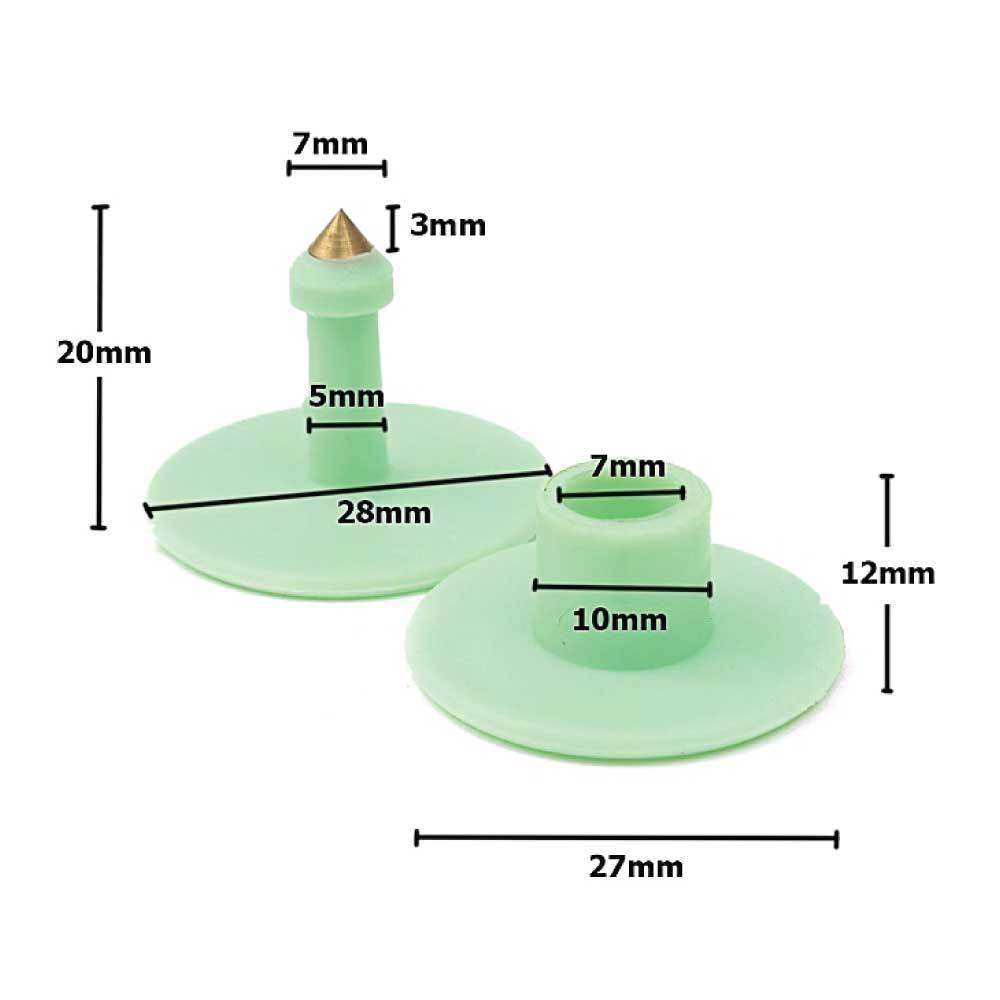 Cattle Ear Tags Set - 100x Round Green Blank for Pig Sheep Goat Cow - SuperSaverAU - view 2