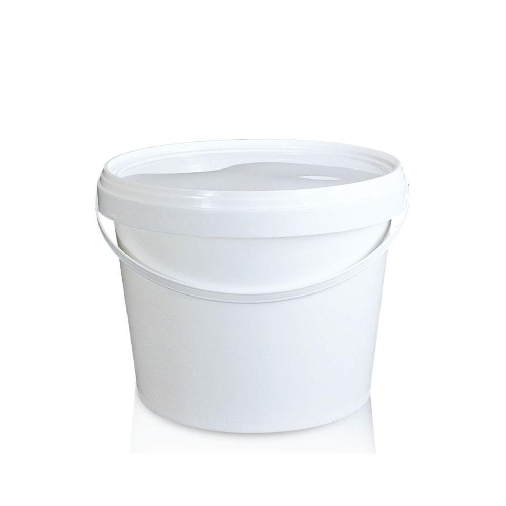 Bulk 10x 2L White Food Grade Plastic Buckets with Handle & Tamper Evident Lid - SuperSaverAU - view 1