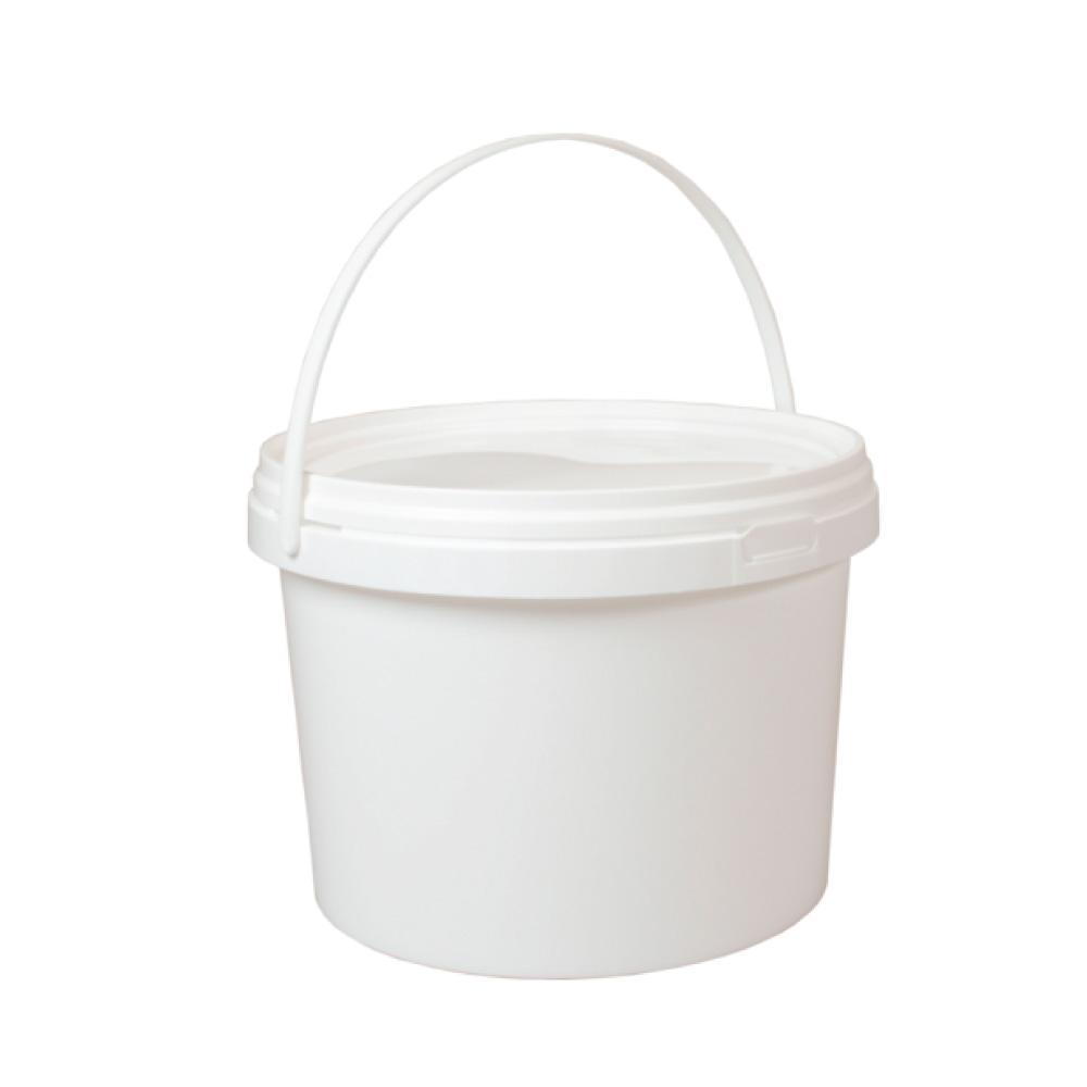 Bulk 10x 2L White Food Grade Plastic Buckets with Handle & Tamper Evident Lid - SuperSaverAU - view 4