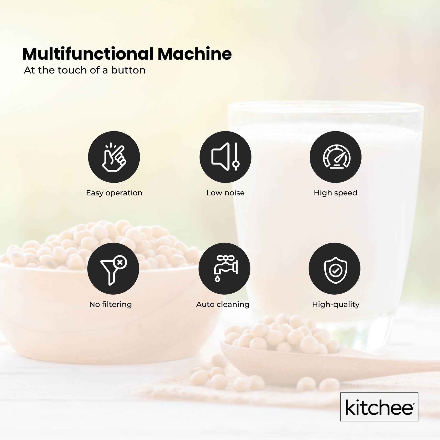1.2L Electric Soy Bean Milk Maker Machine - Automatic Soya Almond Nut Blender - SuperSaverAU - view 3