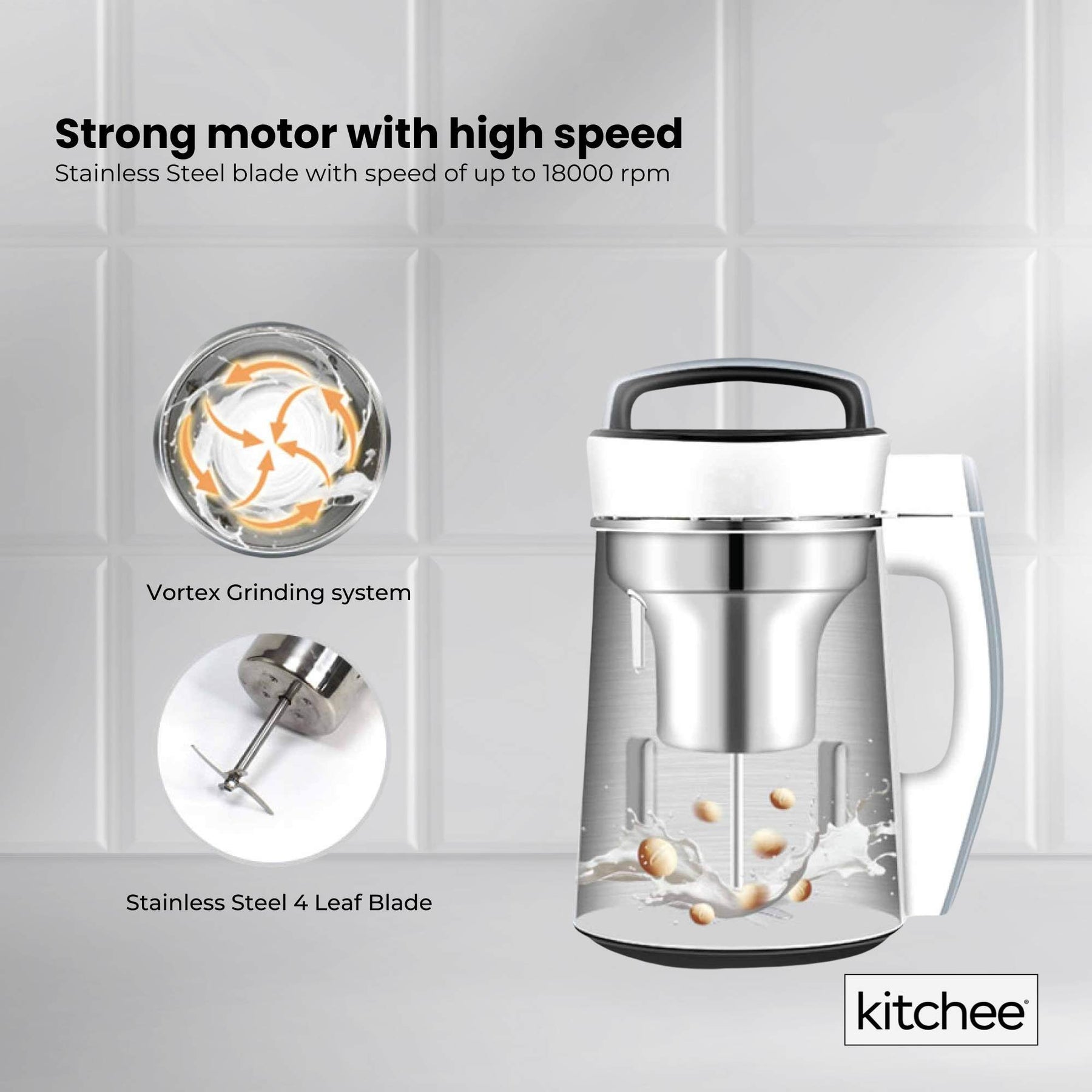 1.2L Electric Soy Bean Milk Maker Machine - Automatic Soya Almond Nut Blender - SuperSaverAU - view 7