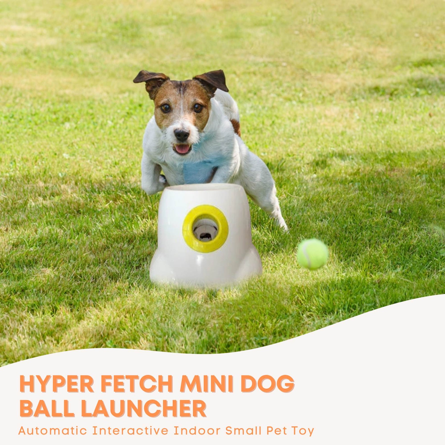 AFP Hyper Fetch Mini Dog Ball Thrower - 3 Launch Ranges, 3 Balls Included - SuperSaverAU - view 2