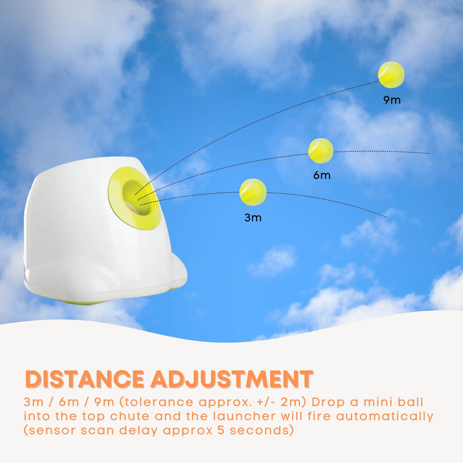 AFP Hyper Fetch Mini Dog Ball Thrower - 3 Launch Ranges, 3 Balls Included - SuperSaverAU - view 5
