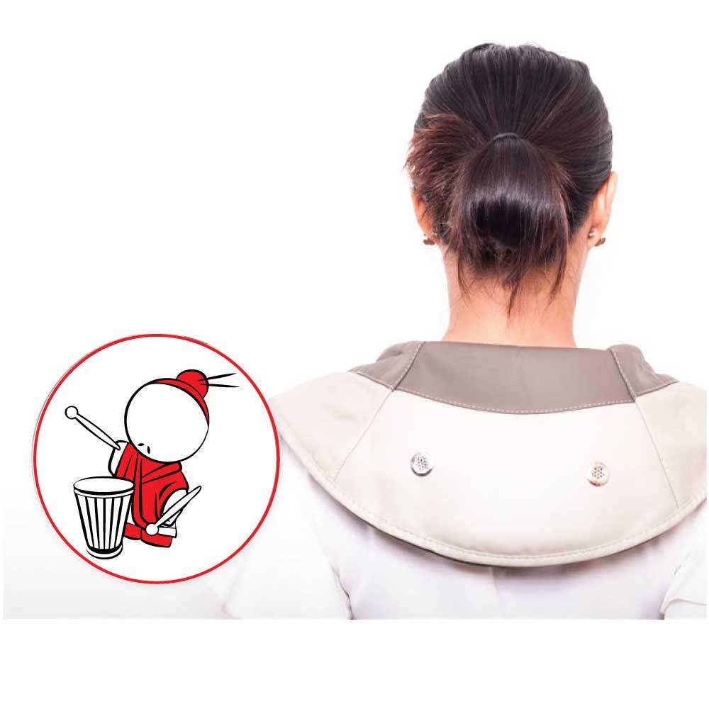 Power Drum Neck and Shoulder Percussion Massager 12 Intensity Levels with Remote - SuperSaverAU - view 2
