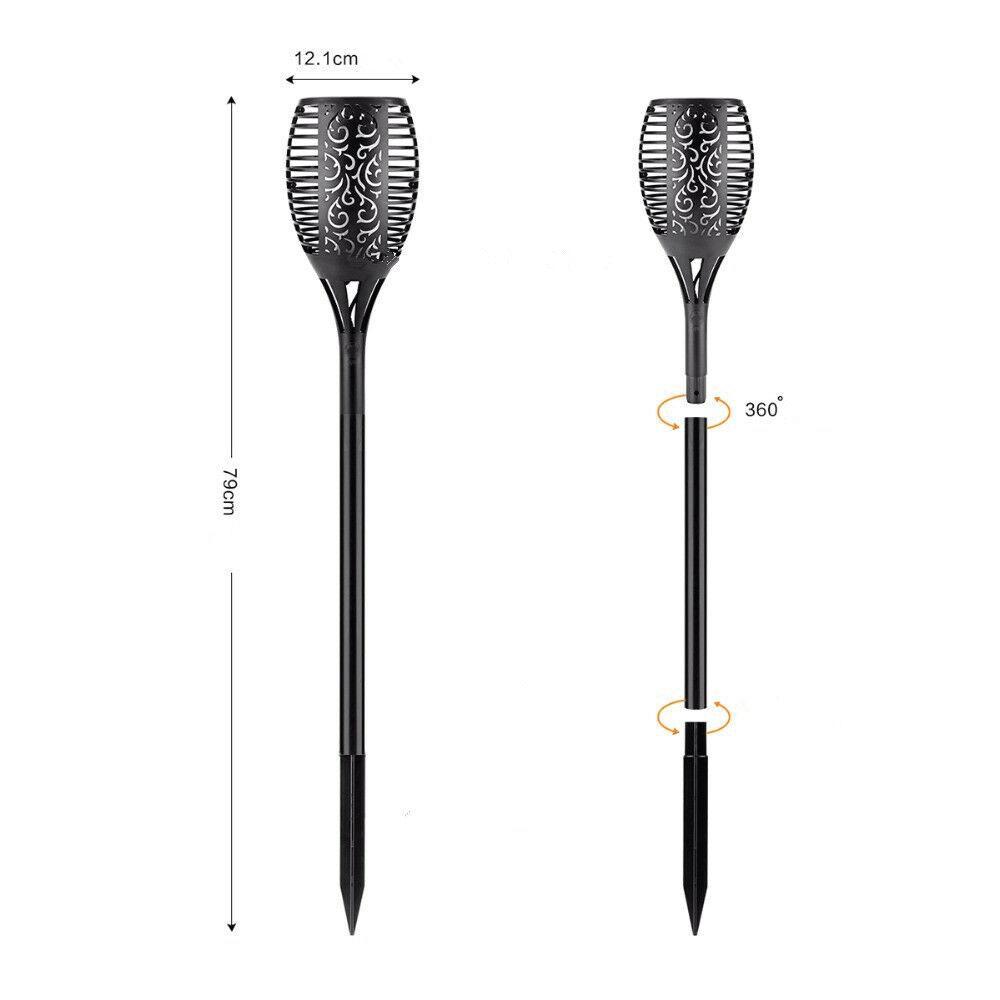 Solar LED Dancing Flame Light - 51 LEDs, 60cm, Waterproof, Energy Saving - SuperSaverAU - view 2