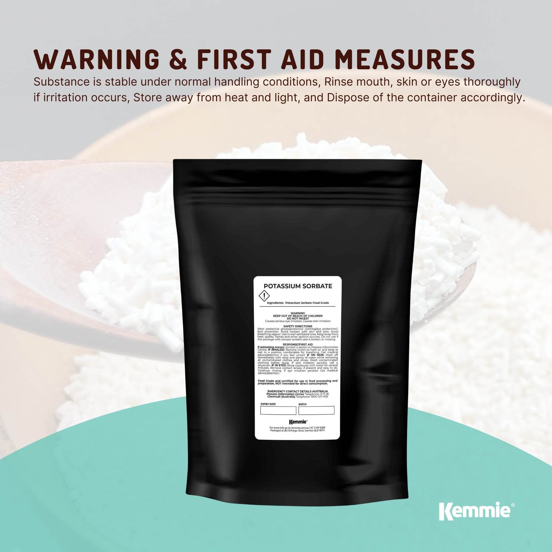 50g Potassium Sorbate Granules Food Grade Preservative Cosmetics Brew Skin E202 - SuperSaverAU - view 5