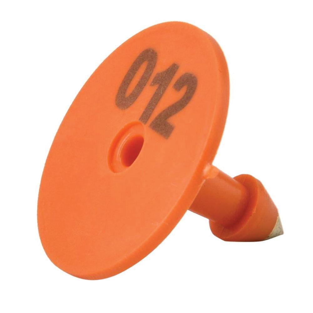 Round Orange Cattle Ear Tags 1-100 for Livestock, Pigs, Sheep, Goats - SuperSaverAU - view 2